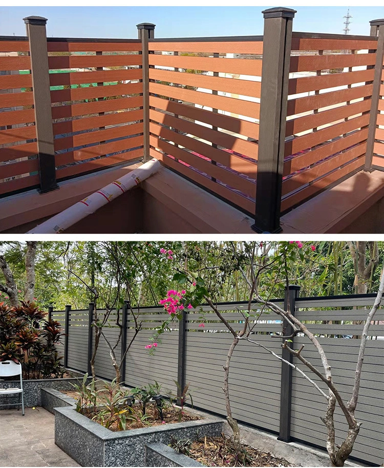 Wholesale WPC Composite Home Garden Ranch Farm Aluminium Fencing System Plastic Wood Fence Paneling Boards