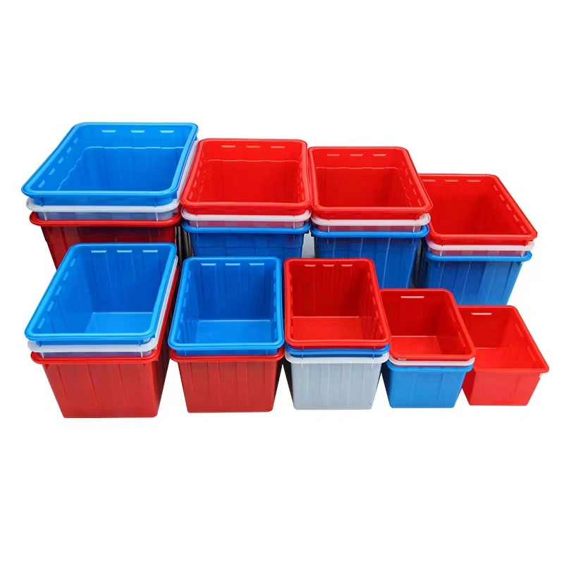 Thickened Plastic Basket with Lid Transport Box Industrial Storage Storage Basket Logistics Box Plastic Turnover Box