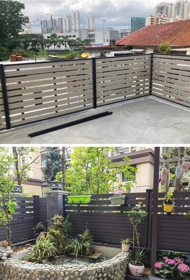 Wholesale WPC Composite Home Garden Ranch Farm Aluminium Fencing System Plastic Wood Fence Paneling Boards